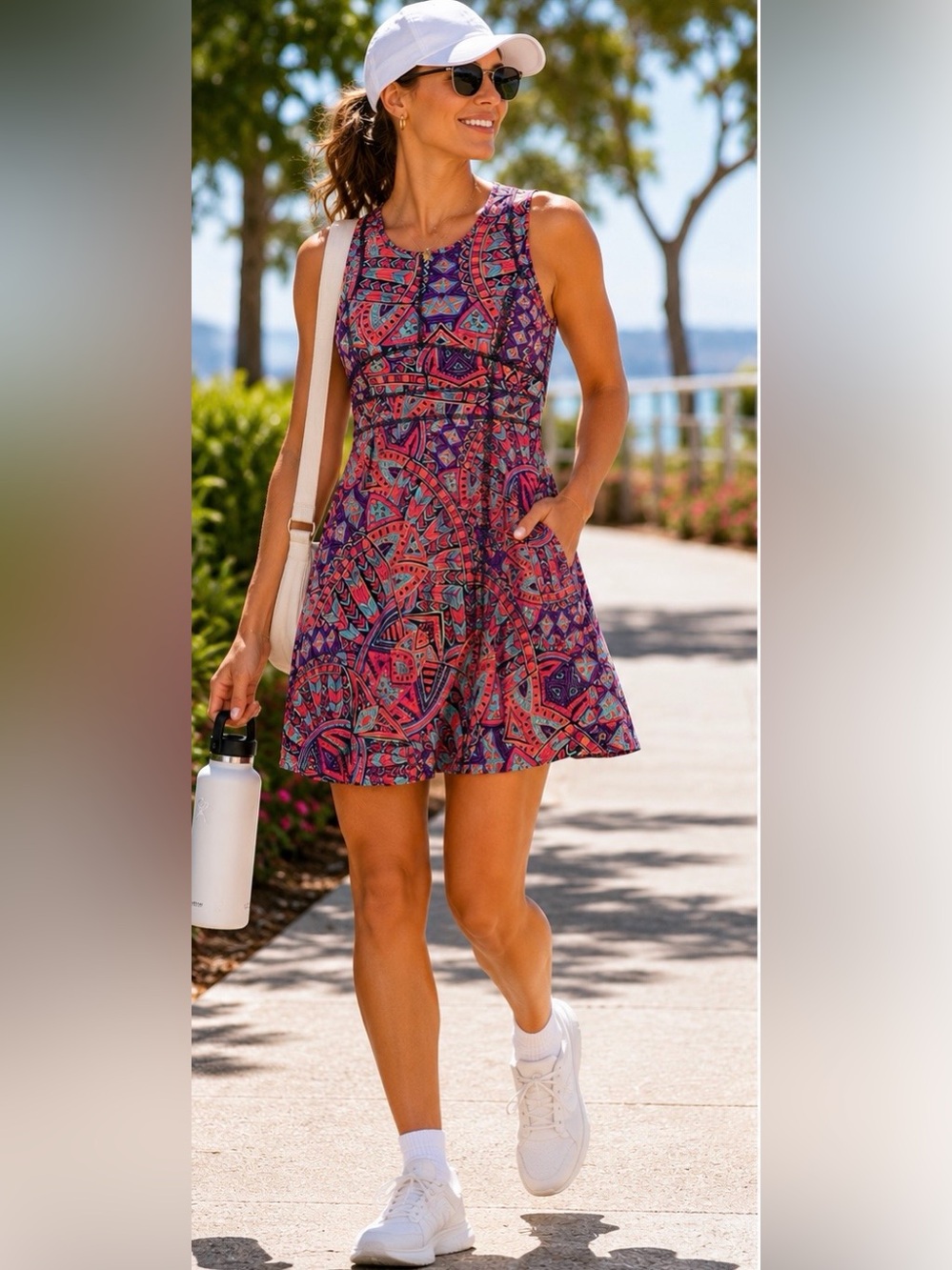 Title Nine Sleeveless Fit and Flare Athletic Dress Medium Stretch Outdoor Travel